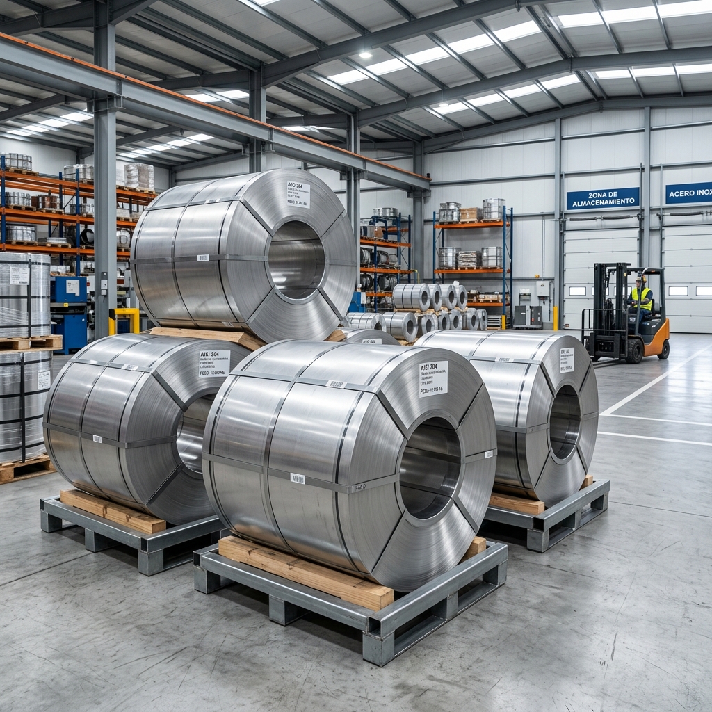 Bobina Laminada de Aço Inox pronta entrega